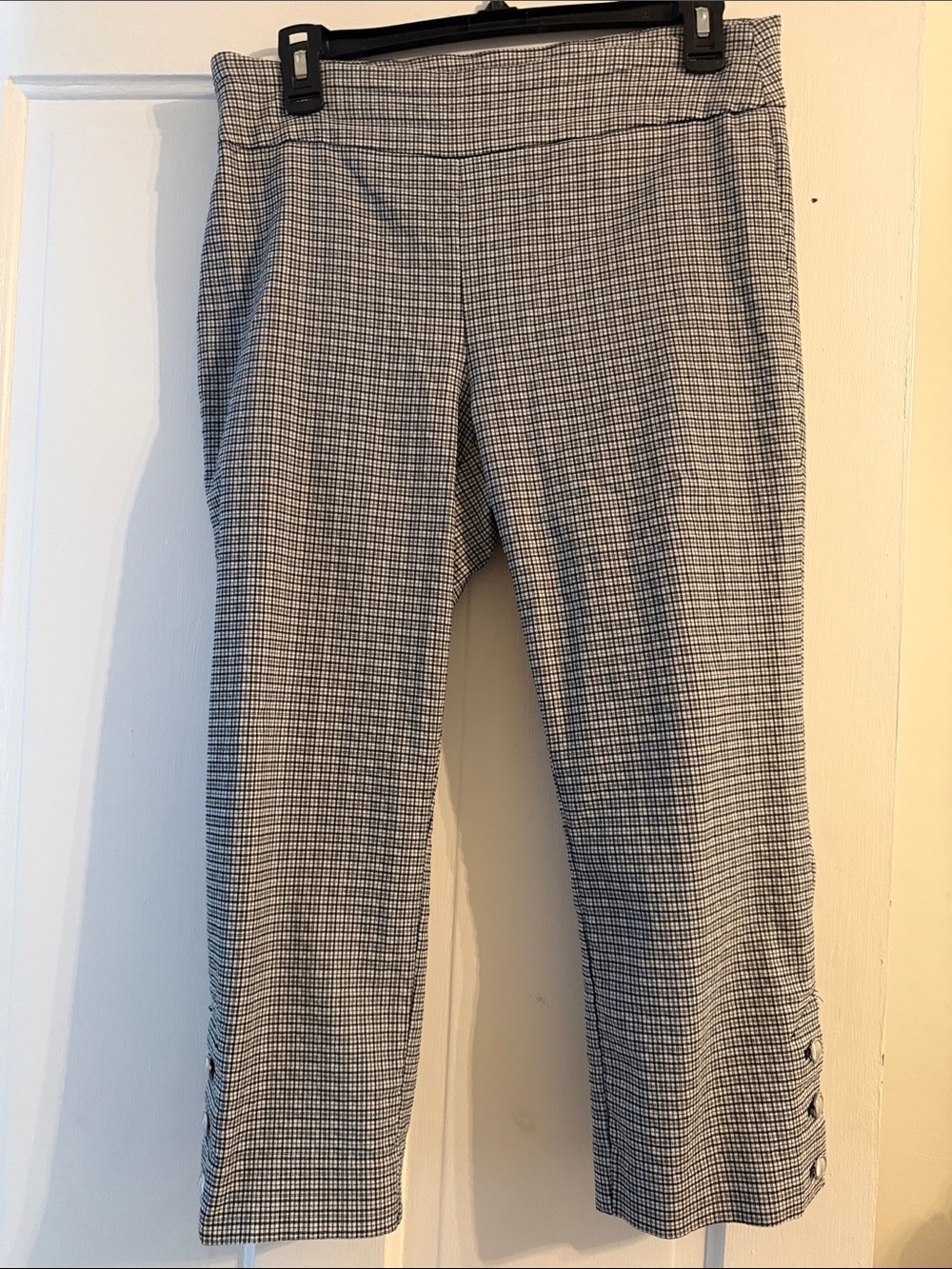 Van Heusen Stretch Extendible Women’s Pull-on Cropped Check Pants